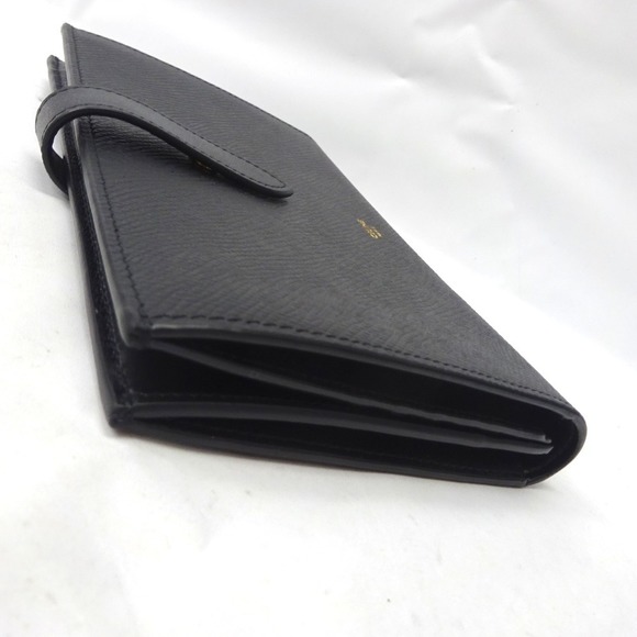 Celine Bifold Large Strap Wallet Black - Picture 4 of 8